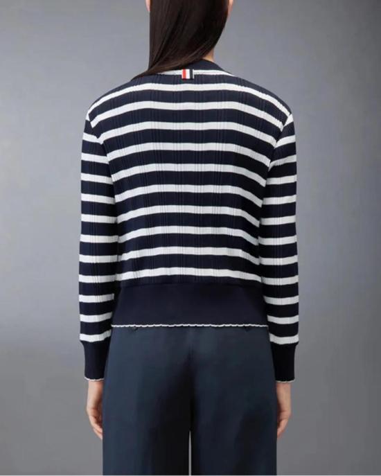  톰브라운 가디건 FJT417A J0256 979 BLUE - THOM BROWNE
