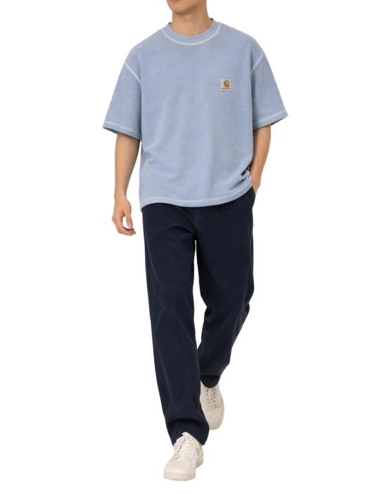26SS 칼하트 WIP 숏슬리브 넬슨 와플 티셔츠 I036185 3HXGD GENTLE BLUE DOM - CARHARTT WIP