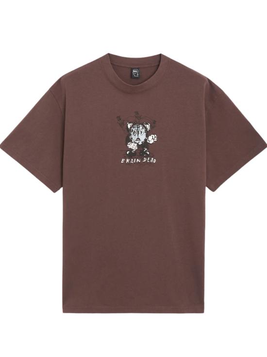 26SS 브레인데드 반팔 티셔츠 P26T00005057 BERRY BROWN