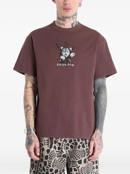 26SS 브레인데드 반팔 티셔츠 P26T00005057 BERRY BROWN - BRAIN DEAD