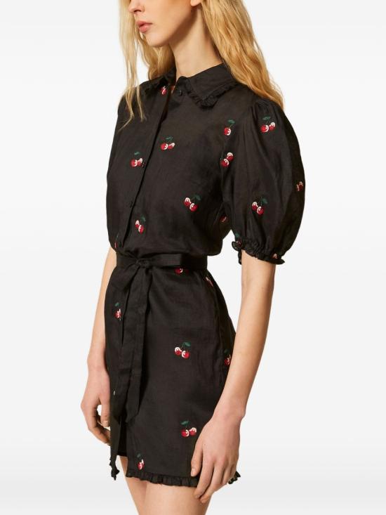 26SS 트윈셋 미디 원피스 261TT2422 S2180913578 Blk cherries red embroidery - TWINSET