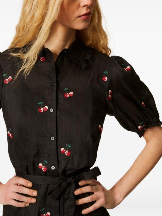 26SS 트윈셋 미디 원피스 261TT2422 S2180913578 Blk cherries red embroidery - TWINSET