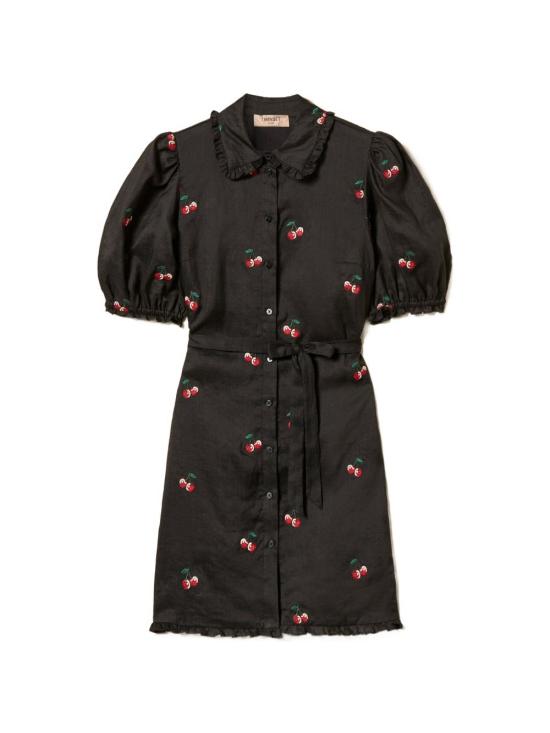 26SS 트윈셋 미디 원피스 261TT2422 S2180913578 Blk cherries red embroidery