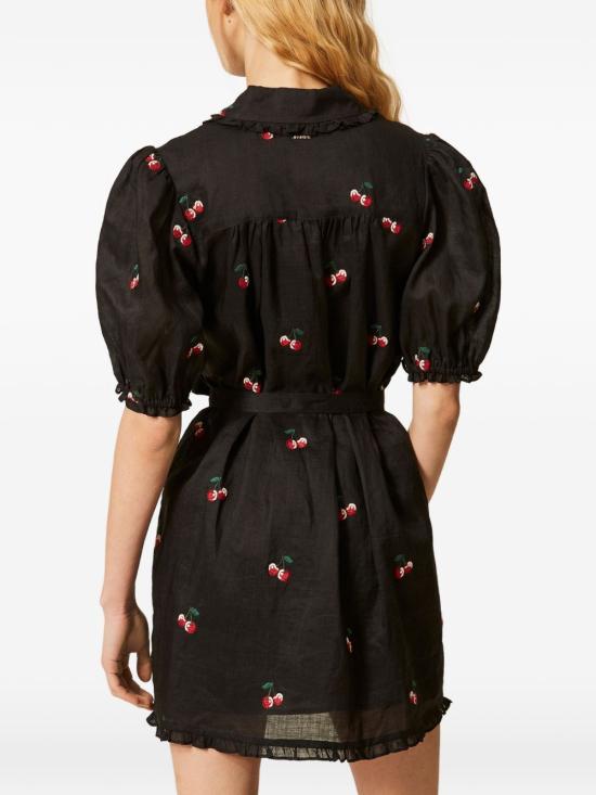 26SS 트윈셋 미디 원피스 261TT2422 S2180913578 Blk cherries red embroidery - TWINSET