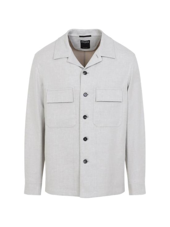 26SS 에르메네질도제냐 셔츠 UHV22A3 SOT6BN07 Grigio