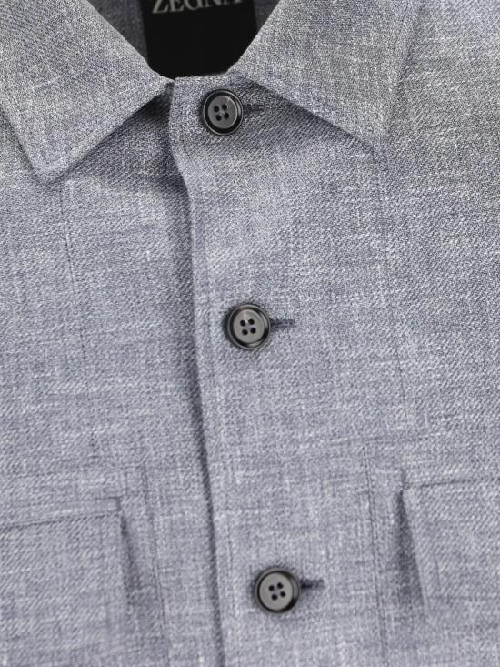 26SS 에르메네질도제냐 셔츠 UHV22A3 SOT6BB07 Grey - ERMENEGILDO ZEGNA