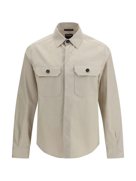26SS 에르메네질도제냐 셔츠 UHV16A3 SOT8BN01G Beige