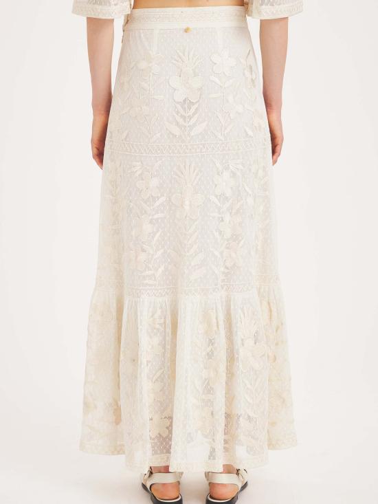26SS 안틱 바틱 미디 스커트 CARIOCA1LSK CREAM Beige - Antik Batik