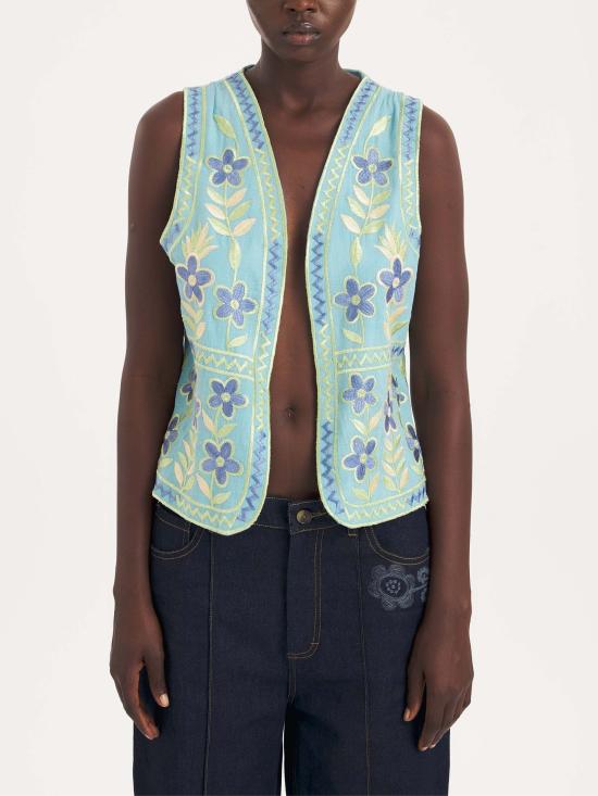 26SS 안틱 바틱 스웨터 CARIOCA1GIL BLUE Azzurro - Antik Batik