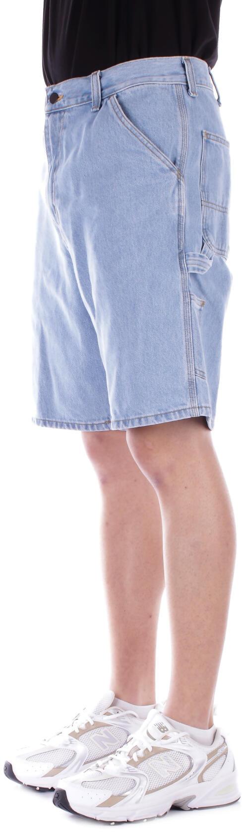 25SS 칼하트 스미스 데님 싱글 니 쇼츠 I03202601A3 LICHTBLUE - CARHARTT