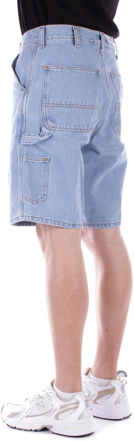 25SS 칼하트 스미스 데님 싱글 니 쇼츠 I03202601A3 LICHTBLUE - CARHARTT