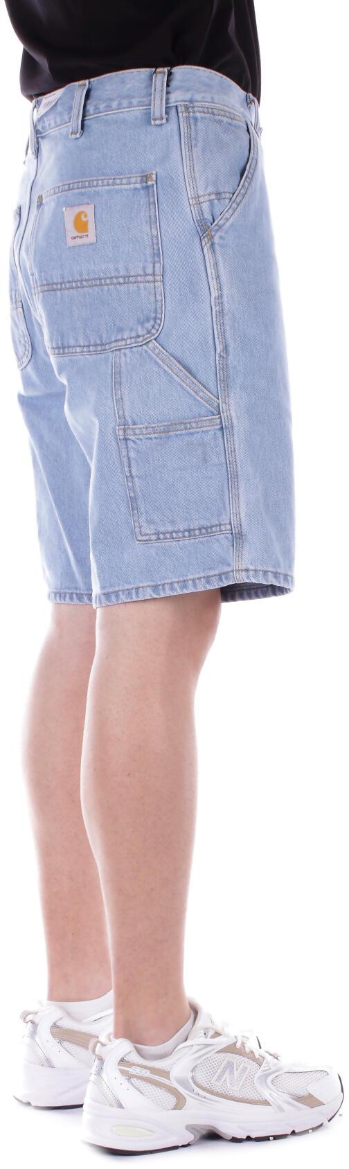 25SS 칼하트 스미스 데님 싱글 니 쇼츠 I03202601A3 LICHTBLUE - CARHARTT