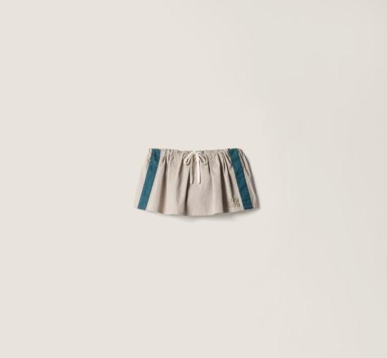 26SS 미우미우 워시드 트윌 미니스커트 MG2638SOOO19CT F0D3K KAKI VERDE