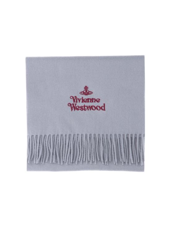 25FW 비비안웨스트우드 자수 로고 머플러 81030007 W00Q7 AAB P403 Grey - VIVIENNE WESTWOOD