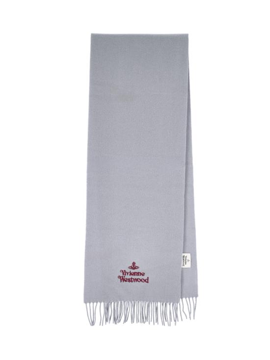25FW 비비안웨스트우드 자수 로고 머플러 81030007 W00Q7 AAB P403 Grey