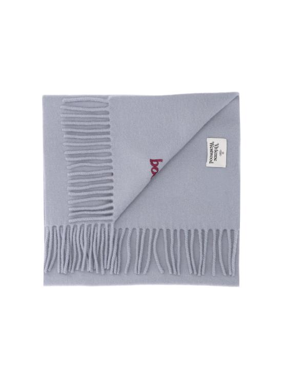 25FW 비비안웨스트우드 자수 로고 머플러 81030007 W00Q7 AAB P403 Grey - VIVIENNE WESTWOOD
