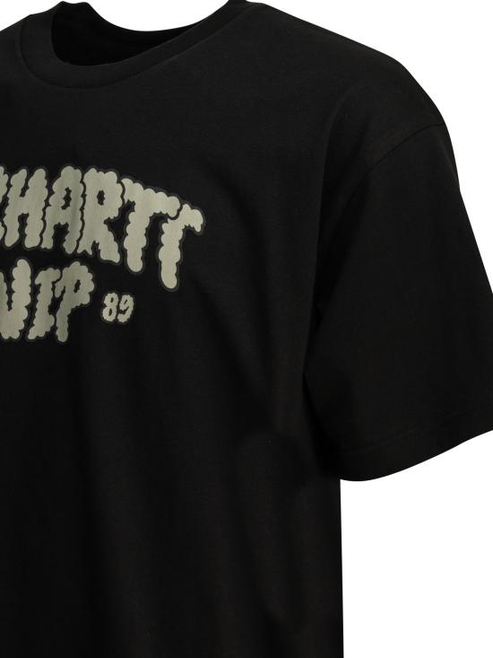 26SS 칼하트 WIP 숏슬리브 클라우드 스크립트 티셔츠 I036200 89XX BLACK DOM - CARHARTT WIP