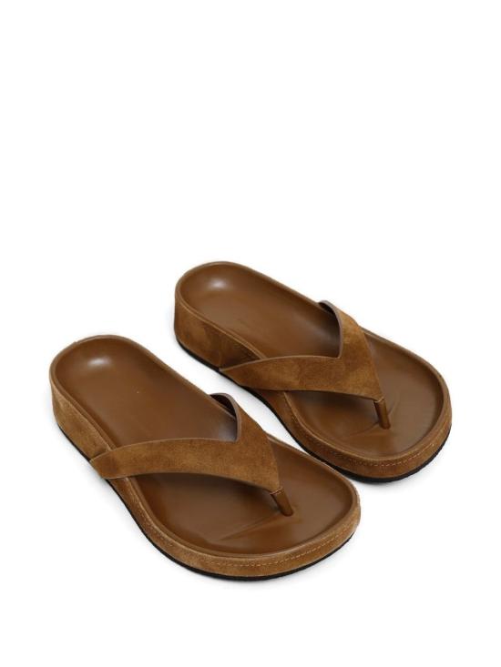 26SS 피비 파일로 라운드 플립플랍 DS53 LT0093822CM Caramello - PHOEBE PHILO
