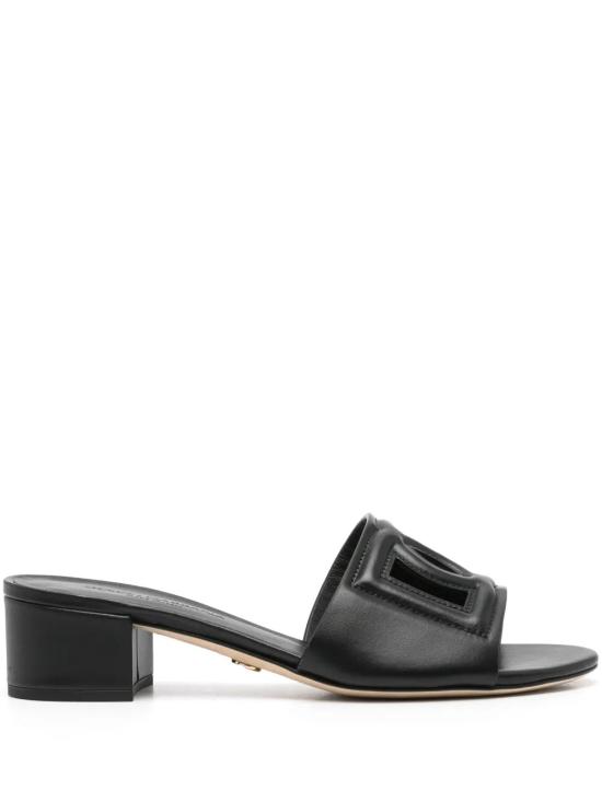 26FW 돌체앤가바나 DG 로고 카프스킨 슬라이더 CR1755 AY32980999 Black
