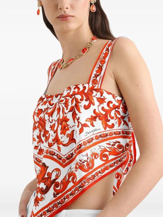 26FW 돌체앤가바나 민소매 티셔츠 F7BB0T GDDRES9000 White - DOLCE & GABBANA