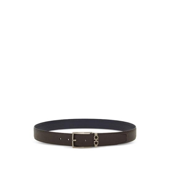 26FW 살바토레 페라가모 리버시블 어드저스터블 간치니 벨트 67A037 0785999 TMOBL BROWN BLUE