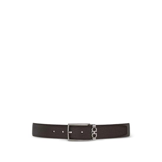 26FW 살바토레 페라가모 리버시블 어드저스터블 간치니 벨트 67A037 0785999 TMOBL BROWN BLUE - SALVATORE FERRAGAMO