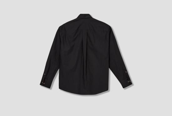 26SS 르메르 셔츠 일반  - 워싱 처리된 면 실크 SH1236 LF1500 블랙 - LEMAIRE