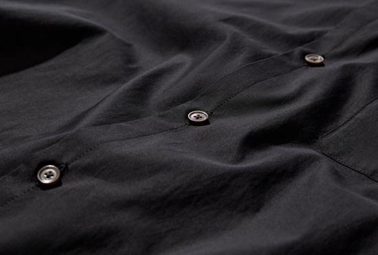 26SS 르메르 셔츠 일반  - 워싱 처리된 면 실크 SH1236 LF1500 블랙 - LEMAIRE