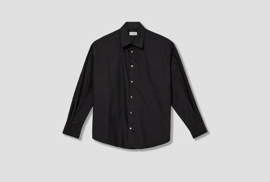 26SS 르메르 셔츠 일반  - 워싱 처리된 면 실크 SH1236 LF1500 블랙