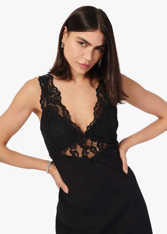  카미 뉴욕 숏 원피스 카미 NYC 레오니 드레스 블랙 - CAMI NYC