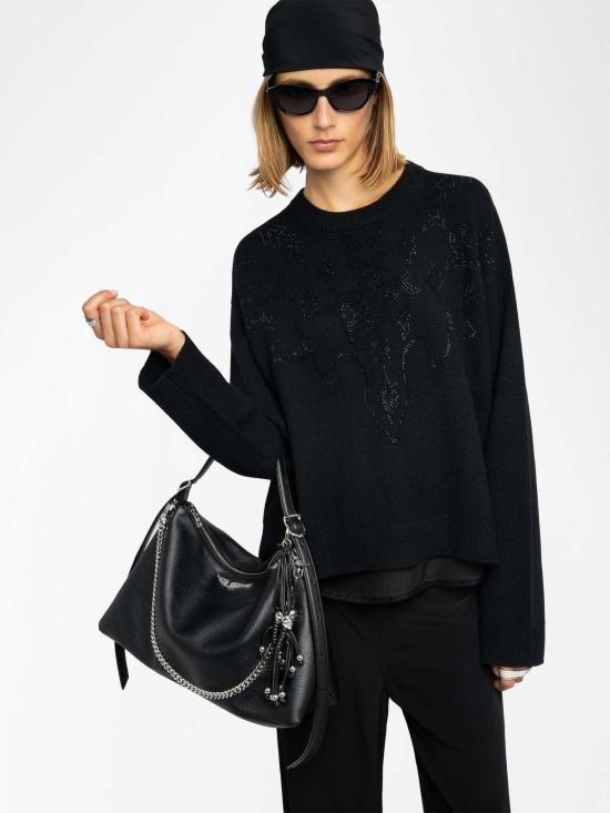  자딕앤볼테르 스웨터 Zadig & Voltaire Markuz 캐시미어  블랙 - ZADIG & VOLTAIRE