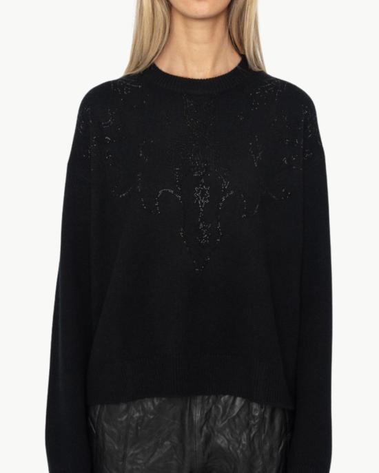  자딕앤볼테르 스웨터 Zadig & Voltaire Markuz 캐시미어  블랙 - ZADIG & VOLTAIRE