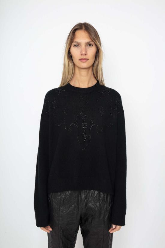  자딕앤볼테르 스웨터 Zadig & Voltaire Markuz 캐시미어  블랙 - ZADIG & VOLTAIRE