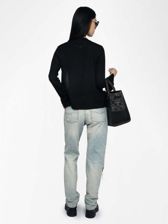  자딕앤볼테르 가디건 Zadig & Voltaire Jemma 울 카디건 블랙 - ZADIG & VOLTAIRE