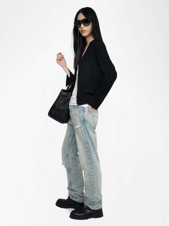  자딕앤볼테르 가디건 Zadig & Voltaire Jemma 울 카디건 블랙 - ZADIG & VOLTAIRE