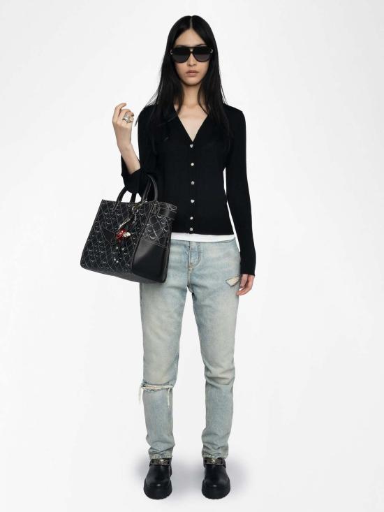  자딕앤볼테르 가디건 Zadig & Voltaire Jemma 울 카디건 블랙 - ZADIG & VOLTAIRE