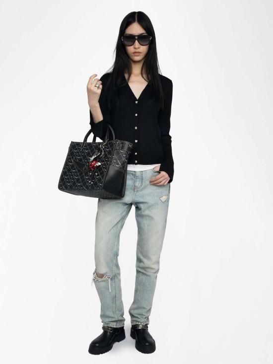  자딕앤볼테르 가디건 Zadig & Voltaire Jemma 울 카디건 블랙 - ZADIG & VOLTAIRE