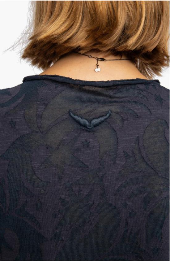  자딕앤볼테르 긴팔 티셔츠 Zadig & Voltaire Henley  Encre - ZADIG & VOLTAIRE