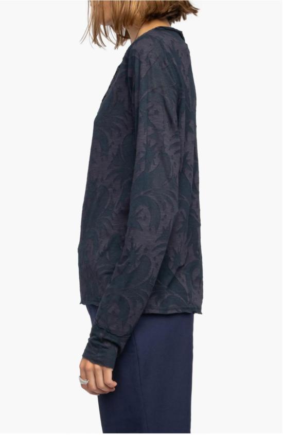  자딕앤볼테르 긴팔 티셔츠 Zadig & Voltaire Henley  Encre - ZADIG & VOLTAIRE