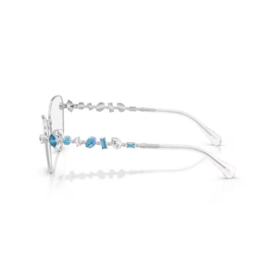  스와로브스키 안경 1024 비스타 캣아이 실버 프레임 안경 - SWAROVSKI
