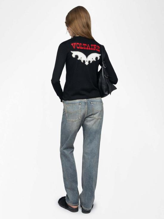  자딕앤볼테르 스웨터 노스파 메리노 울  블랙 - ZADIG & VOLTAIRE