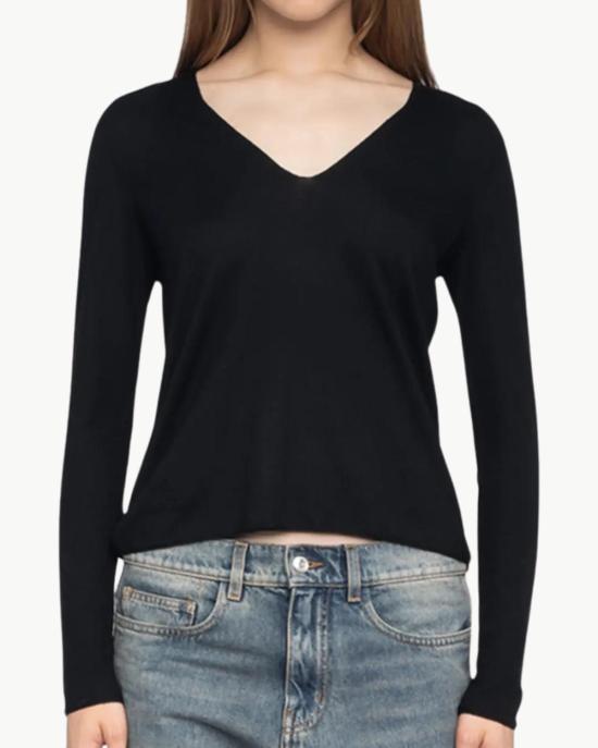  자딕앤볼테르 스웨터 노스파 메리노 울  블랙 - ZADIG & VOLTAIRE