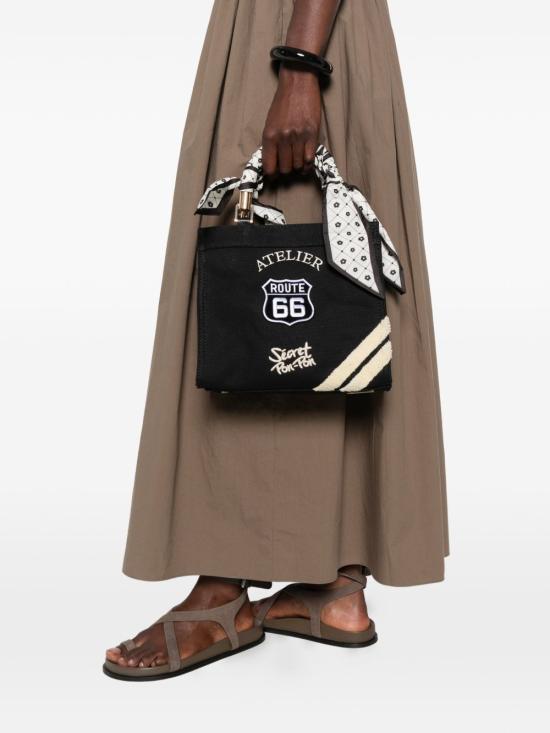 26SS 시크릿 폰 폰 토트백 SAINTTROPEZBAGS BLACK Black - SECRET PON PON
