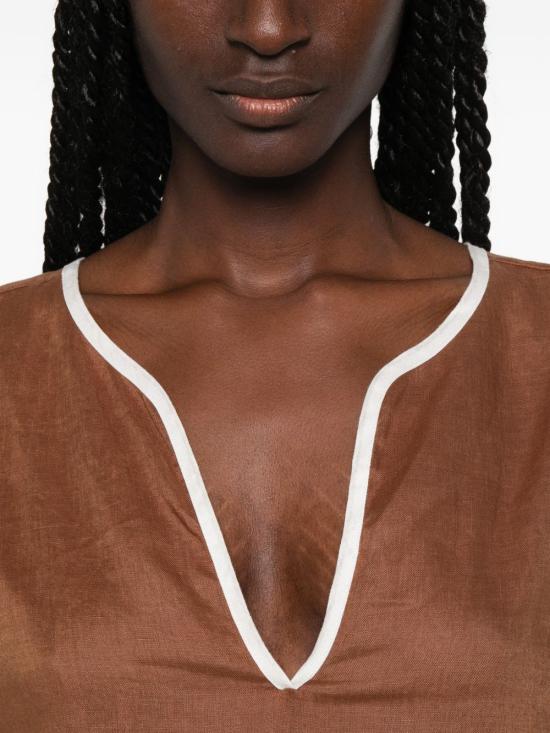 26SS 안주나 미디 원피스 CHIARAD 042 Brown - ANJUNA