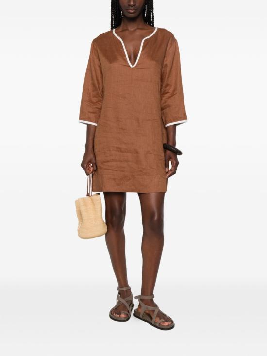 26SS 안주나 미디 원피스 CHIARAD 042 Brown - ANJUNA