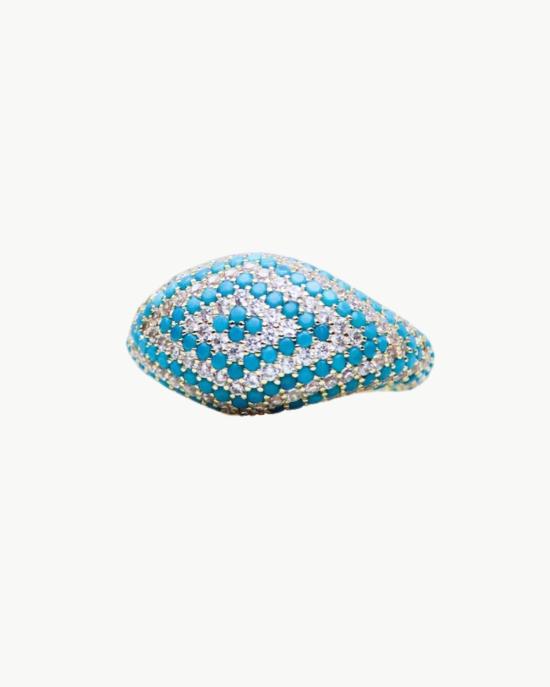  Native Gem 반지 네이티브 젬 악셀 링 골드/터키석