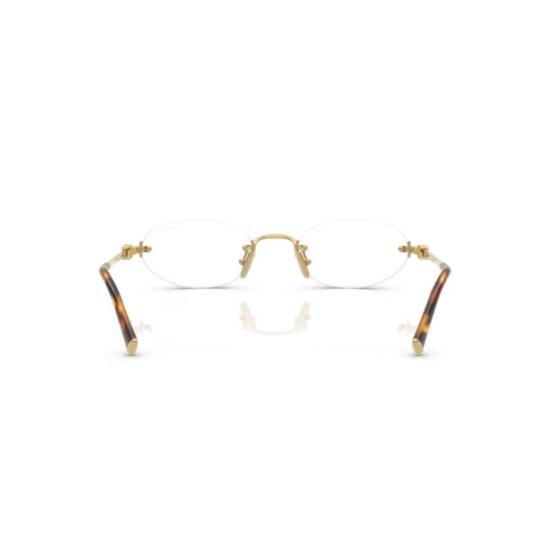 26SS 미우미우 선글라스 0Mu A54s 무테 골드 메탈 안경 - MIU MIU