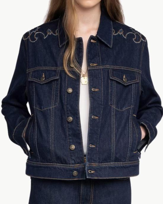  자딕앤볼테르 데님 자켓 Zadig & Voltaire Bases 웨스턴 데님 재킷 Brut - ZADIG & VOLTAIRE