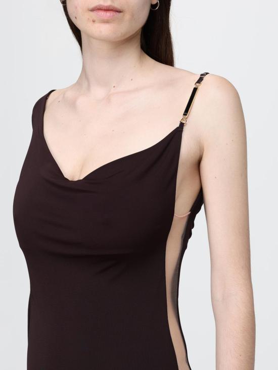 26SS 엘리자베타프랜치 롱 원피스 ABR4762E2 EV9 Brown - ELISABETTA FRANCHI