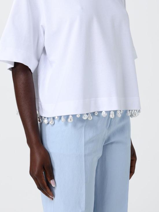 26SS 스포트막스 반팔 티셔츠 2612941032600 001 White - SPORTMAX